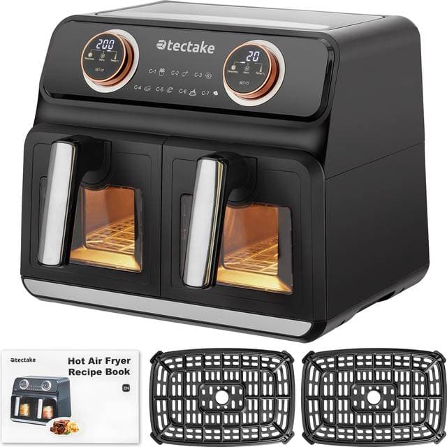 tectake Airfryer Samurai 2 Rum 7 Programmer 2400W