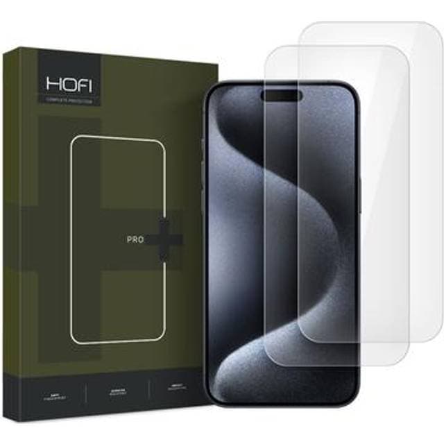 Hofi iPhone 16 Pro Max Hofi Glass Pro Skærmbeskyttelsesglas 2 Stk. Case Friendly Gennemsigtig