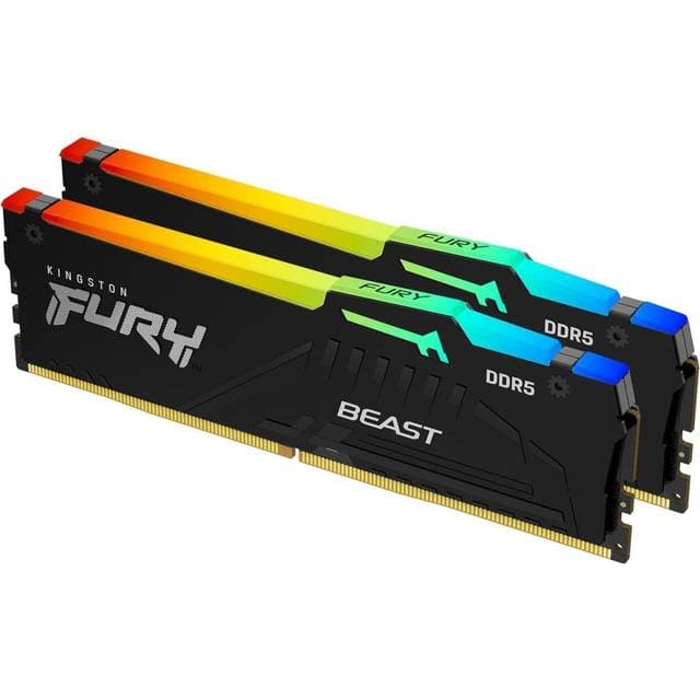 Kingston Fury Beast RGB Black DDR5 6000MHz 2x32GB ECC (KF560C36BBEAK2-64)