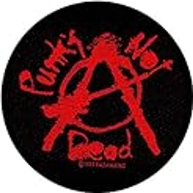 Punk's Not Dead Patch - Unisex - Sort-Rød - Standard (CD)