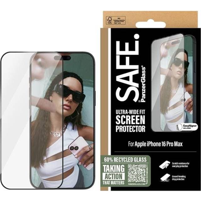 SAFE. by PanzerGlass Ultra-Wide Fit Screen Protector for iPhone 16 Pro Max