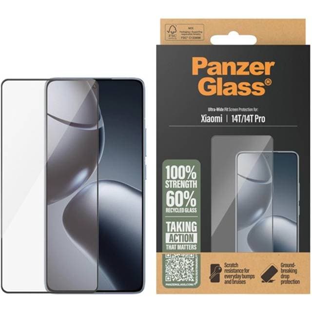 PanzerGlass Ultra-Wide Fit Screen Protector for Xiaomi 14T/14T Pro