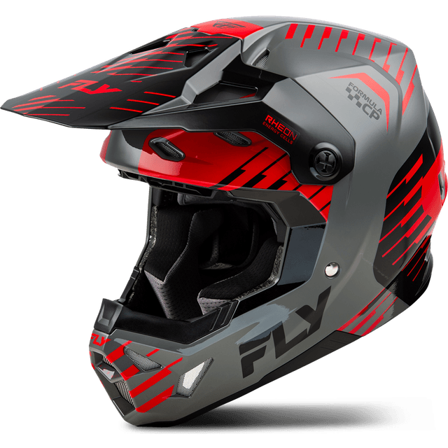 Fly Racing Crosshjelm Formula CP Slice - Grå/Rød/Sort