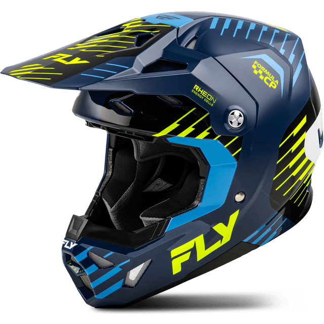 Fly Racing Crosshjelm Formula CP Slice - Marineblå/Hi/Vis/Hvid