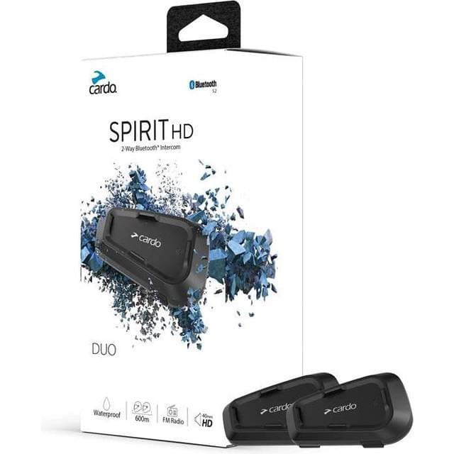 Cardo Spirit HD Duo Dobbelt Sæt - Sort