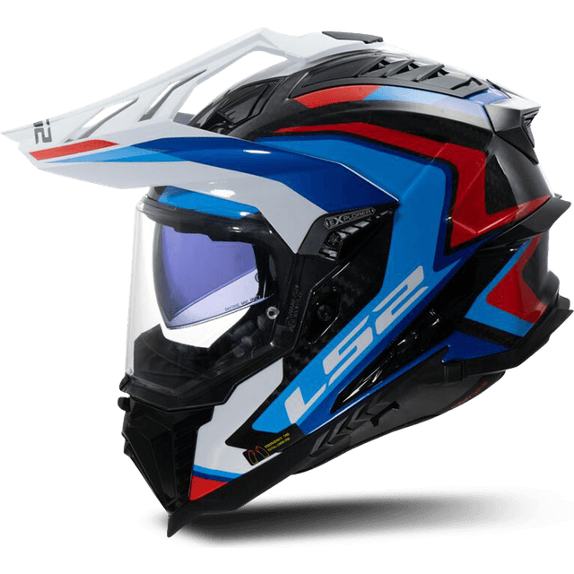 LS2 Crosshjelm MX701 Explorer C, Hvid/Blå Herre