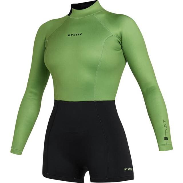 Mystic Lunar Longarm Shorty 2 2mm Fzip Women M Soft Green