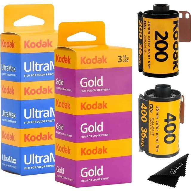 Kodak Ultramax 400 35mm Film 3 Pack & Kodak Gold 200 35mm Film 3 Pack Bundle