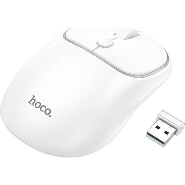 Hoco Trådløs Computermus 2.4G 1600 dpi GM25 Hvid
