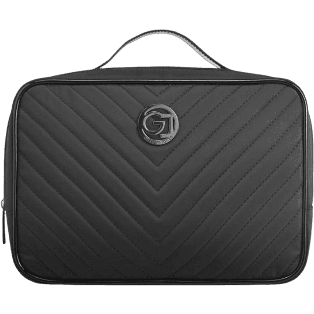 Gillian Jones Traincase Quilt Toiletry Bag - Black