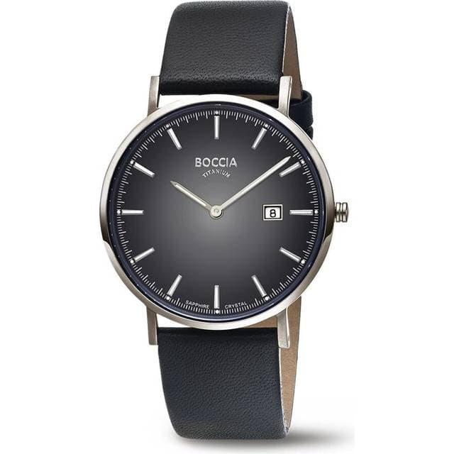 Boccia Titanium Mens 3648-04 Grå Kvarts Herreur