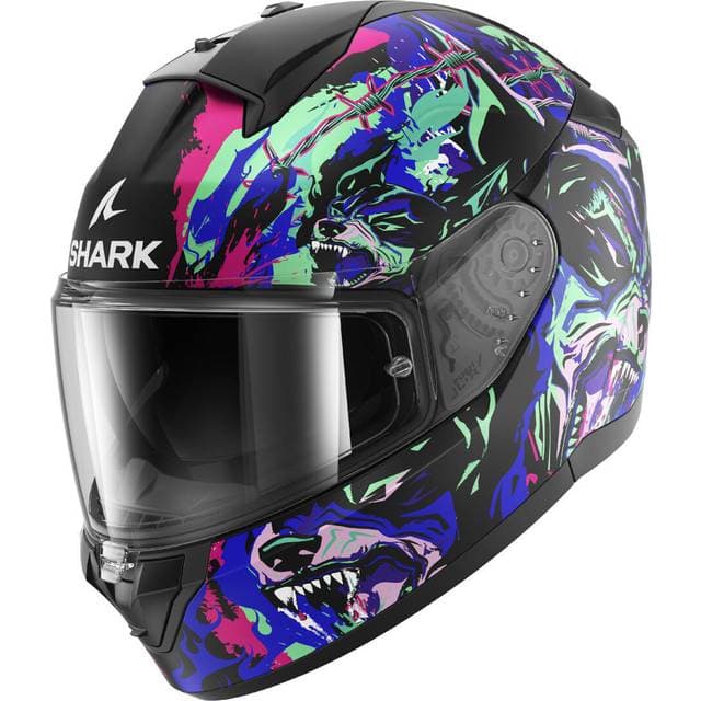 SHARK Helmets Ridill 2 Raging Beast Mat - Carbon Blå/Antracit