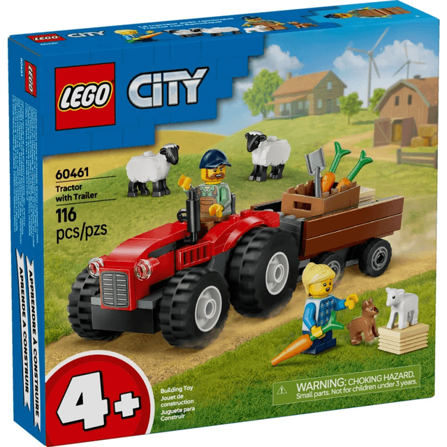 LEGO City 60461 Rød Traktor Med Anhænger