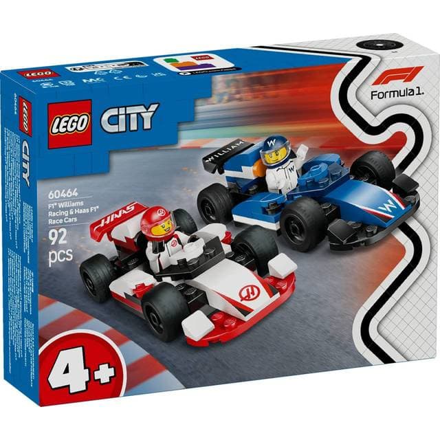 LEGO City F1 Williams Racing og Haas F1 Racerbiler 60464
