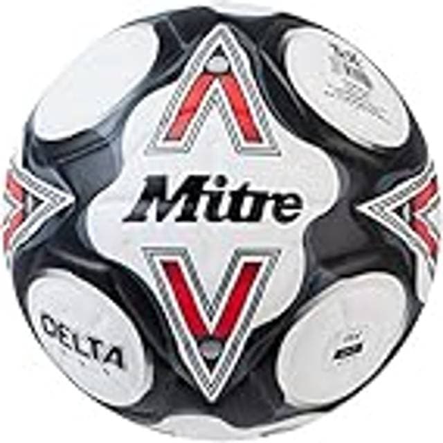 Mitre Delta Evo 24 Football White Black Bib Red