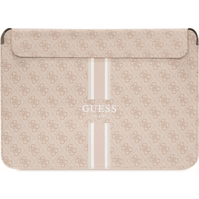 Guess PU 4G Printed Stripes Computer Sleeve 13-14" - Pink