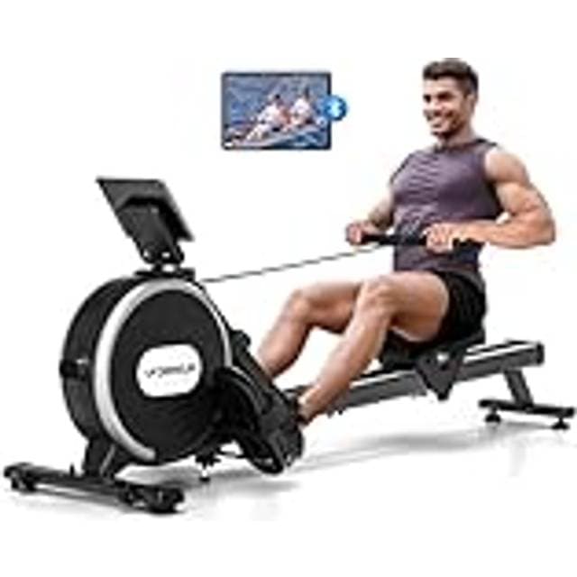 DMASUN Magnetic Rowing Machine with Double Slide Rails