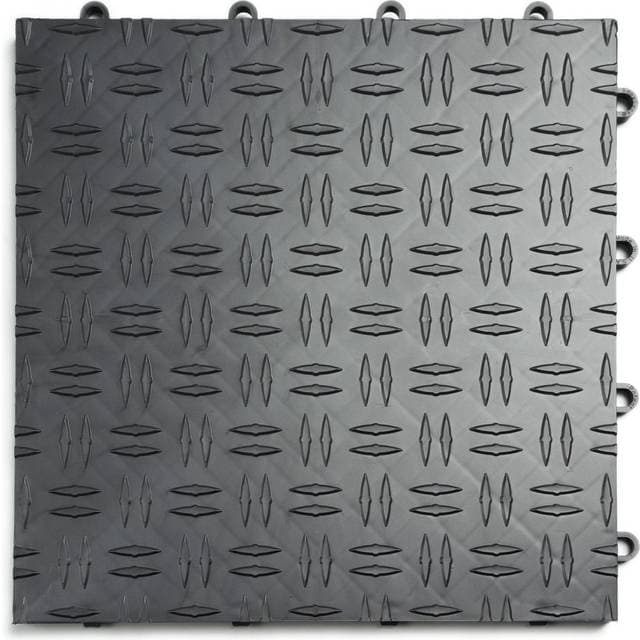 SnapLock Big Floors GarageTrac Diamond Interlocking Non-Slip Tile 24 Pack