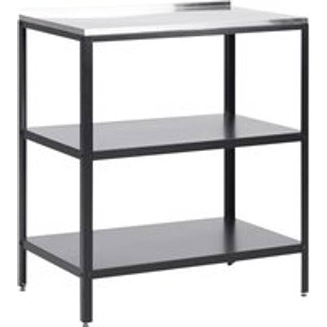 Beliani Steel Outdoor Garden Kitchen Island Shelves 80 x 50 x 92 cm