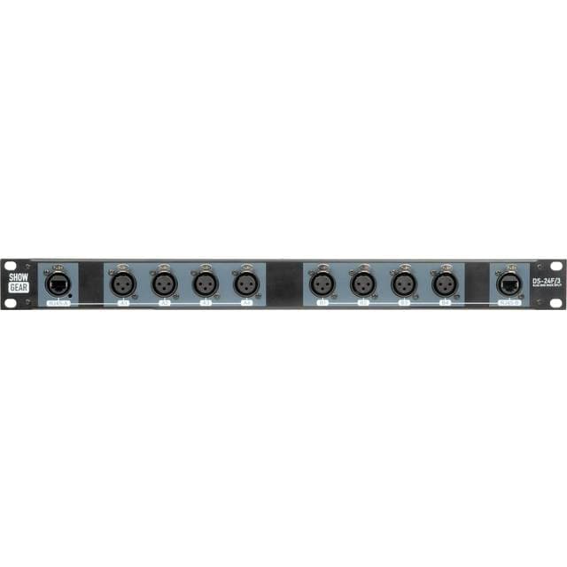 Showgear DS-24F/3 DMX Rack Split 8x 3-pin hun XLR til 2x RJ45