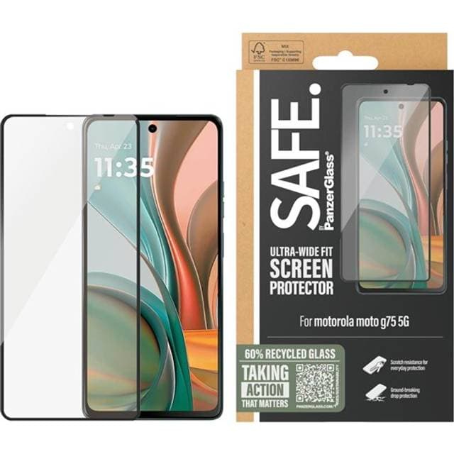 SAFE. by PanzerGlass Ultra-Wide Fit Screen Protector for Motorola Moto G75 5G