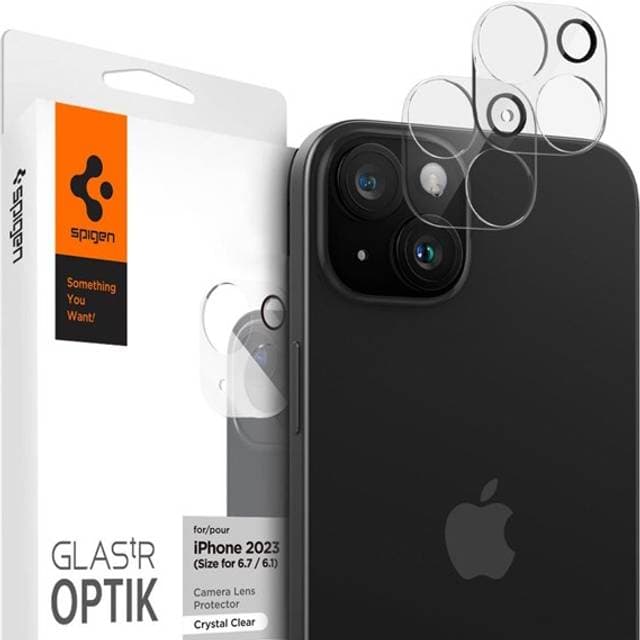Spigen Glass tR Optik 2 Pack iPhone 15/15 Plus/14/14 Plus
