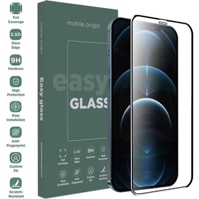 Mobile Origin EasyGlass Skærmbeskyttelse Gennemsigtig Sort Kant
