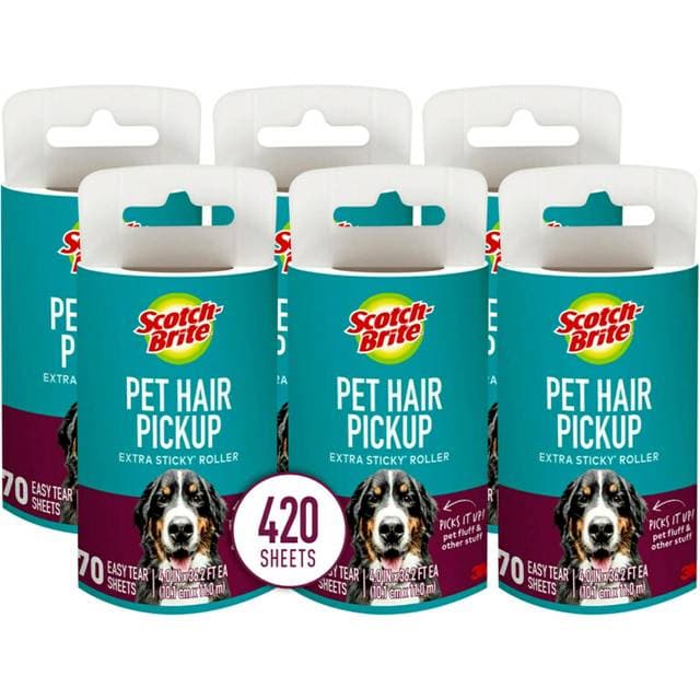 Scotch-Brite Pet Hair Pickup Extra Sticky Lint Roller - 2 Pack