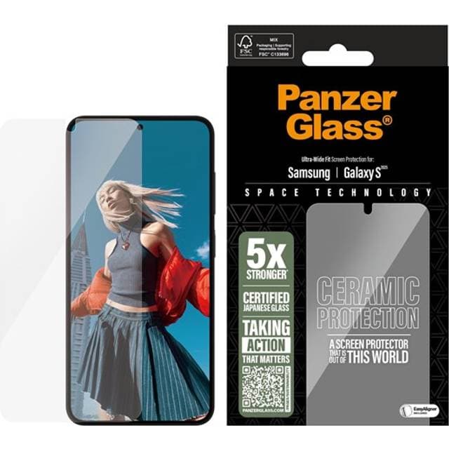 PanzerGlass Ultra-Wide Fit Ceramic Screen Protector for Galaxy S25