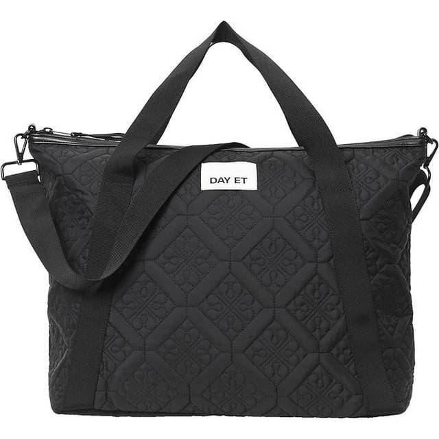 Day Et Large Floral Quilt Crossbody Shopper Bag - Black