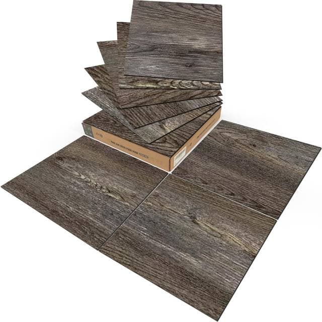 Art3d Peel and Stick Vinyl Floor Tiles 12 x 12 inch 30-Sheet Self Adhesive Waterproof Flooring Wood Planks