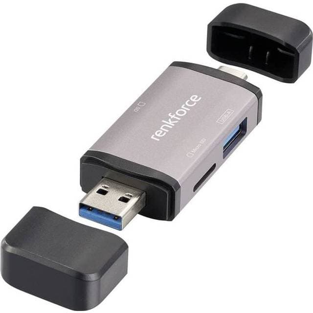 Renkforce RF-CR-480 Ekstern Hukommelseskortlæser USB-A USB-C