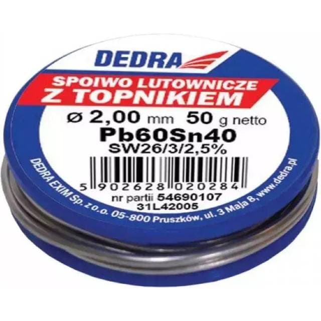 Dedra 31L42005 Loddetin med Kolofonium 2.0mm 50g