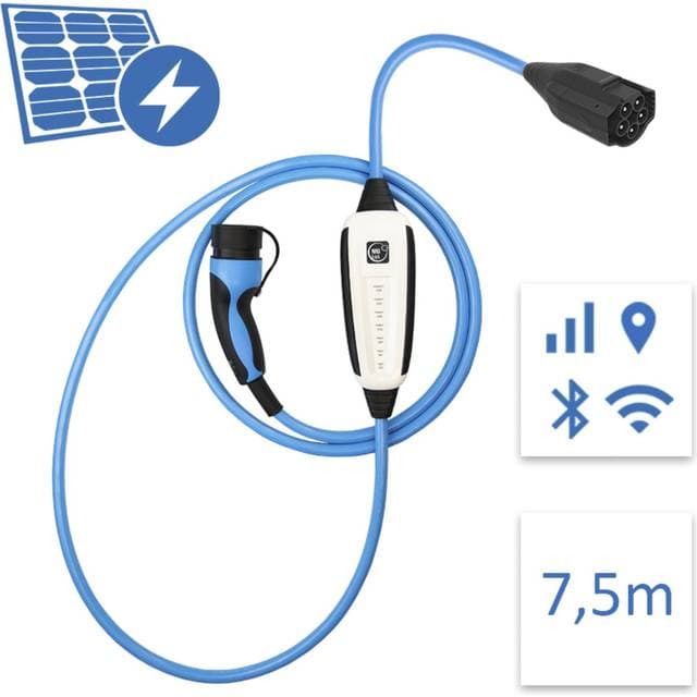 NRGkick Pure Elbil Oplader PV WiFi GSM GPS SIM 32A Type 2 CEE 7.5m