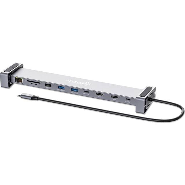 Manhattan MANHATTAN 10-in-1 4K USB-C PD Dockingstation 2xHDMI