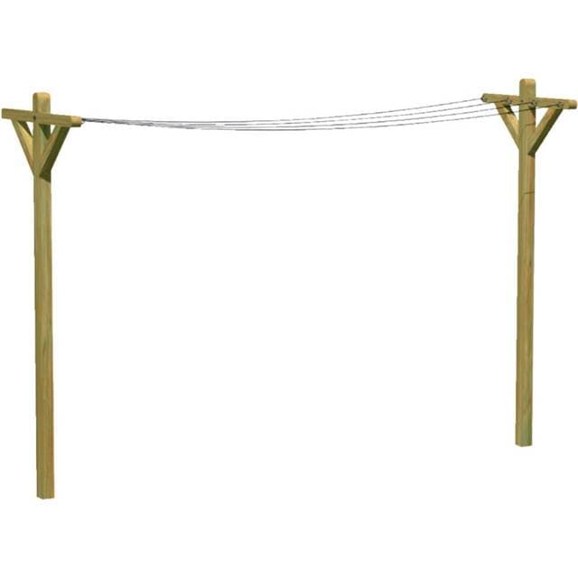 Hortus Tørrestativ Komplet Med Plastbelagt Wire - Natur