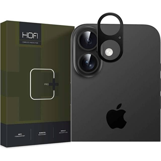 Hofi iPhone 16 16 Plus Alucam Pro Plus Kameralinsebeskytter Sort