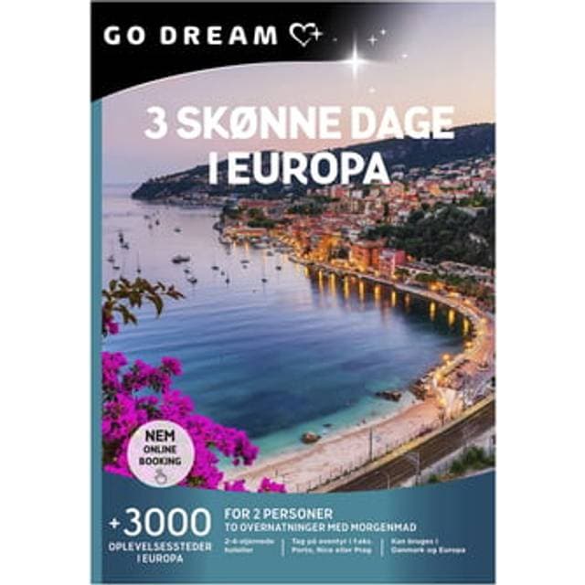 Gavekort 3 Skønne Dage Europa 3000 Oplevelsessteder