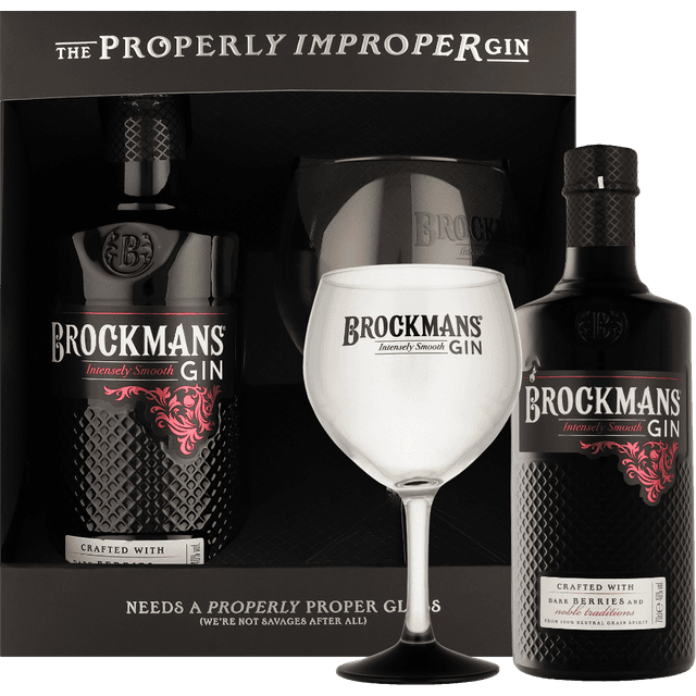 Brockmans Brockmans Intensely Smooth Premium Gin Gift Set 70cl 70cl