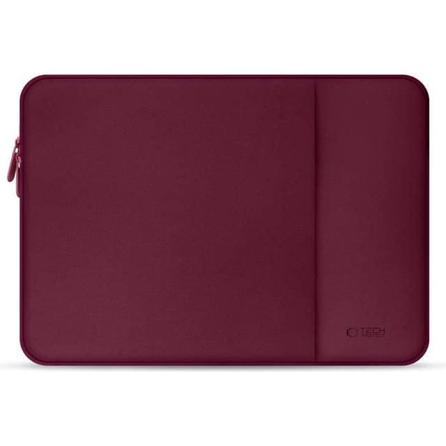 Tech-Protect Neopren MacBook Laptop Sleeve 15-16" 36.5 x 25.5 cm m Ekstra Lomme Vinrød