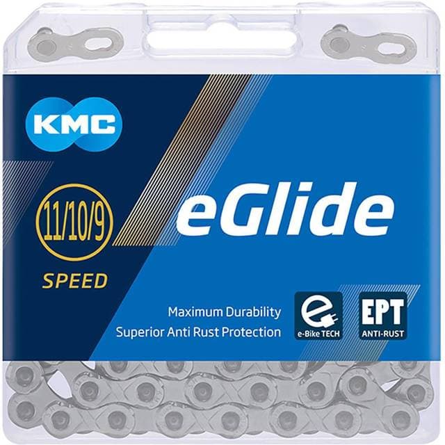 KMC e-Glide Shimano Cues EPT Dark Sidabrinis 118-Links