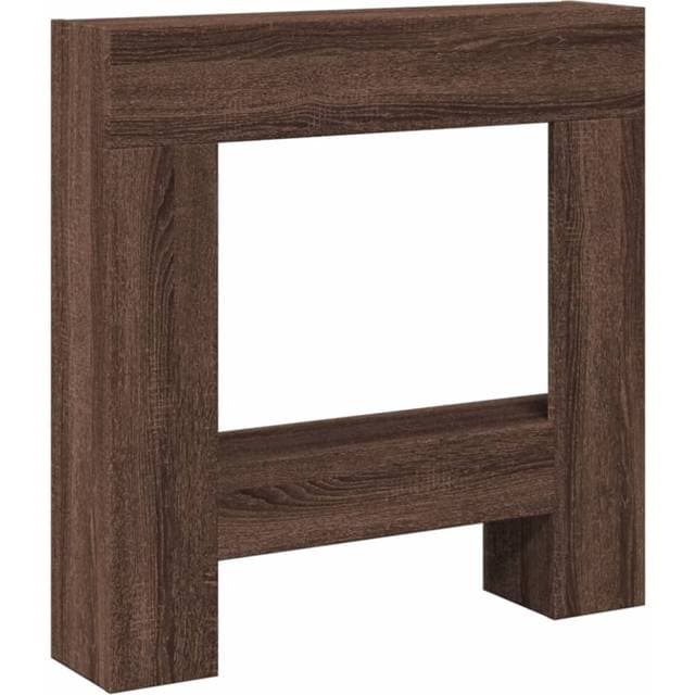 vidaXL Forsats Til Pejs 81 x 18 x 82 cm Konstrueret Træ Brun Egetræ