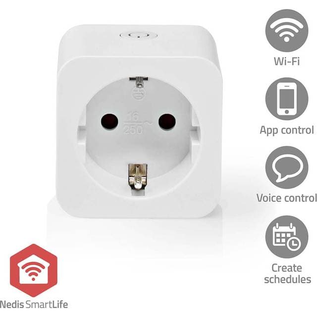 Nedis SmartLife Smart Plug Zigbee 3.0 IP21 Effektmåler Hvid