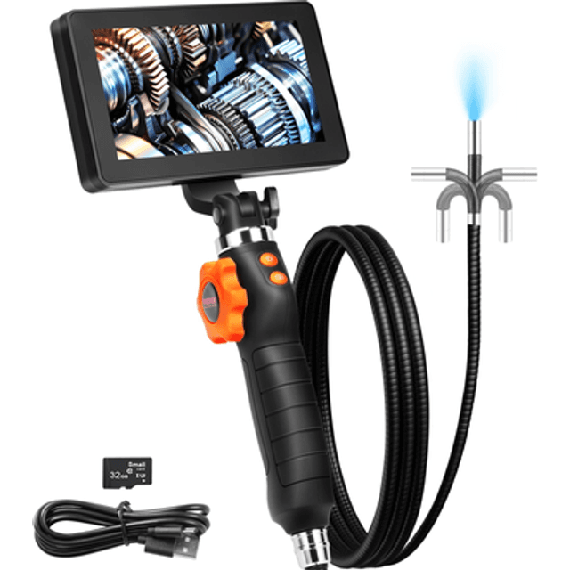 VEVOR Borescope Endoscope To-vejs 180° 5" IPS 8X Zoom