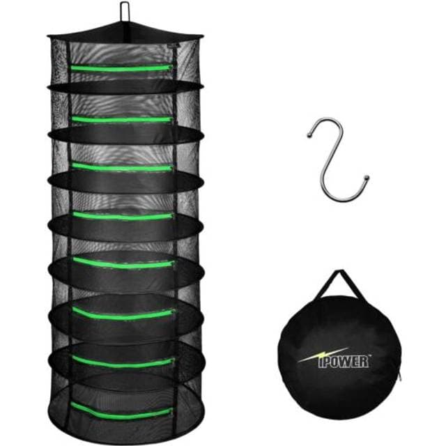 iPower 2ft 4Layer Hanging Herb Mesh Dry Rack Foldable - Hydroponic