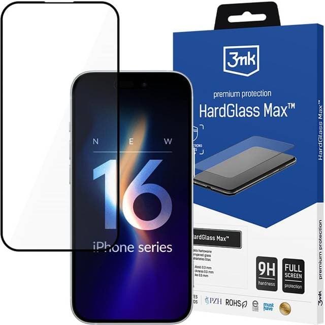 3mk HardGlass Max iPhone 16 Plus Faldresistent