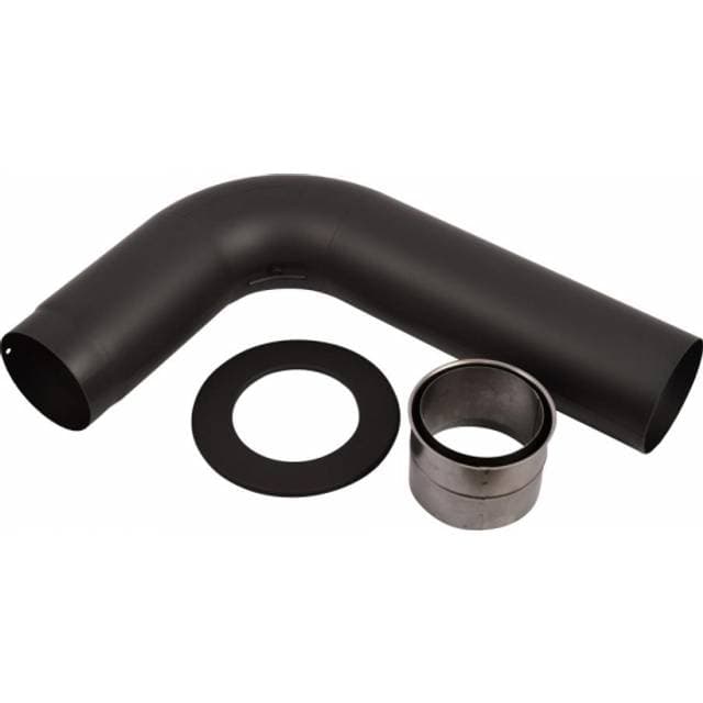 VARDE Ovne Fullform Røgrørssæt 70 x 50 med 90 Graders Knæk Sort