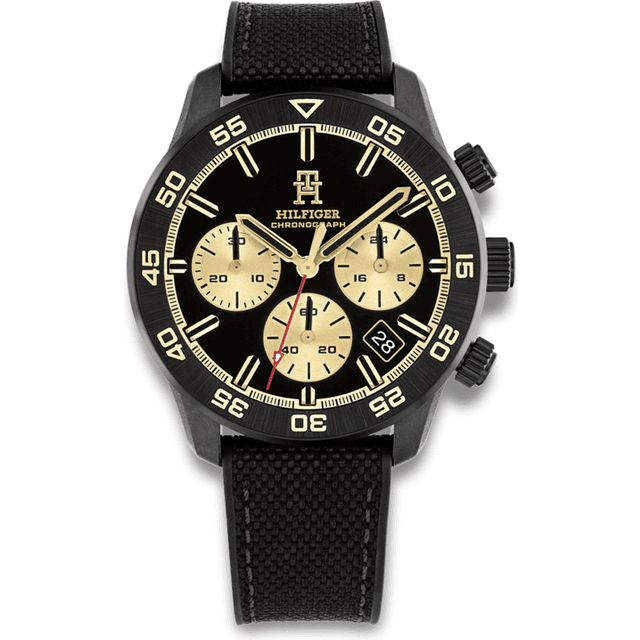 Tommy Hilfiger Tommy Hilfiger TH85 Carbon Quartz Herre m/rem