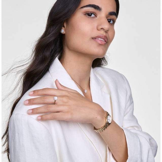 Daniel Wellington Oval Mini G White Quartz Dame