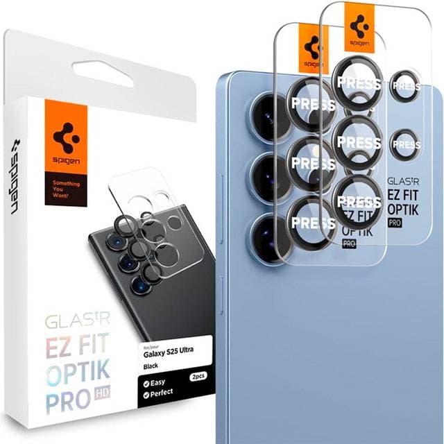 Spigen Samsung Galaxy S25 Ultra Kameralinsebeskyttelsesglas 2 stk